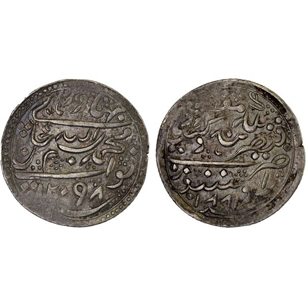 RADHANPUR: Bismilla Khan, 1874-1895, AR rupee (11.60g), Radhanpur, 1881//AH1298, choice XF