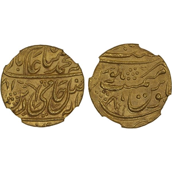 ROHILKHAND: AV mohur, Najibabad, AH(11)81 year 8, NGC lustrous MS64