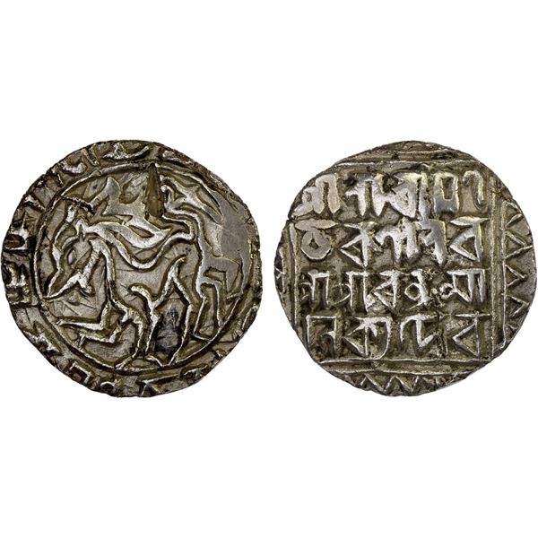 TRIPURA: Ratna Manikya, 1464-1489, AR tanka (10.00g), SE1386, VF