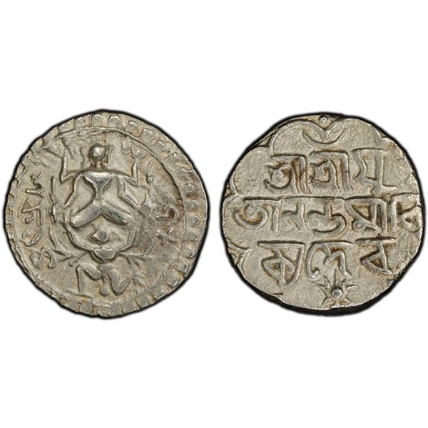 TRIPURA: Ananta Manikya, 1564-1567, AR tanka (10.48g), SE1486 (1564), PCGS AU50