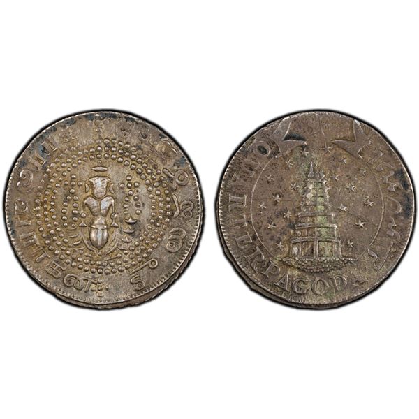 MADRAS PRESIDENCY: AR 1/4 pagoda (10.49g), ND (1807), PCGS AU53