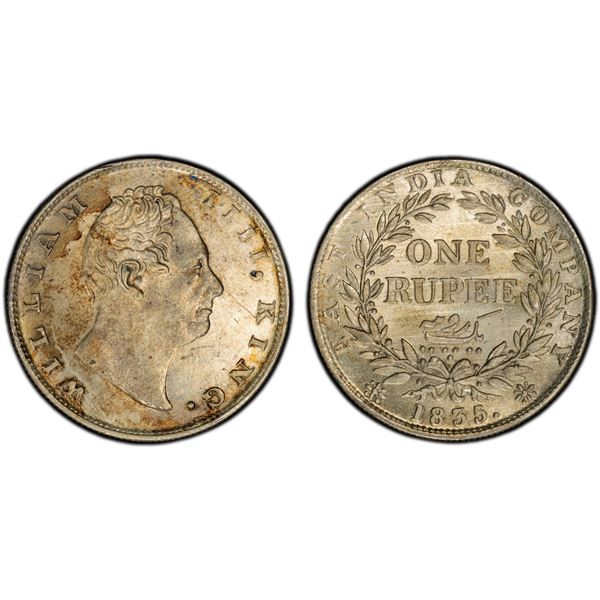 BRITISH INDIA: William IV, 1830-1837, AR rupee, 1835(c), PCGS MS63