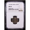 Image 2 : BRITISH INDIA: George V, 1910-1936, 1 anna, 1914(b), NGC MS64