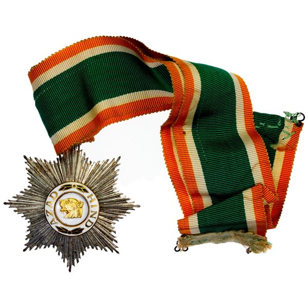 INDIA: Azad Hind Government, silvered AE order, AU