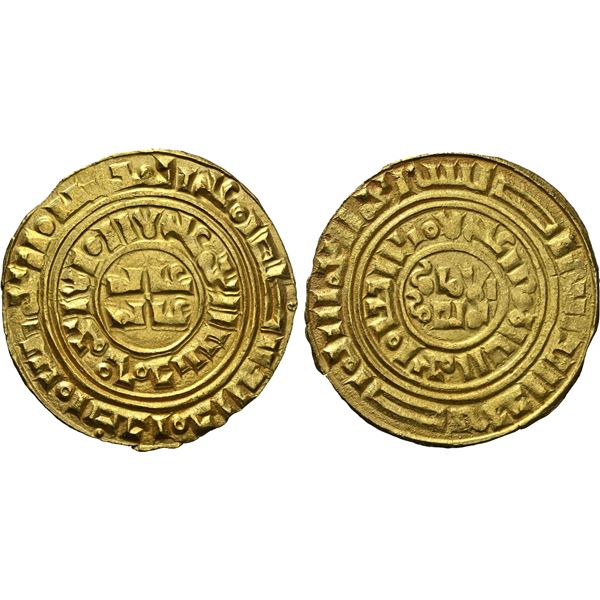 CRUSADER KINGDOMS: Kingdom of Jerusalem: Anonymous, ca. 1150-1260, AV bezant (3.61g), Acre, NGC AU58
