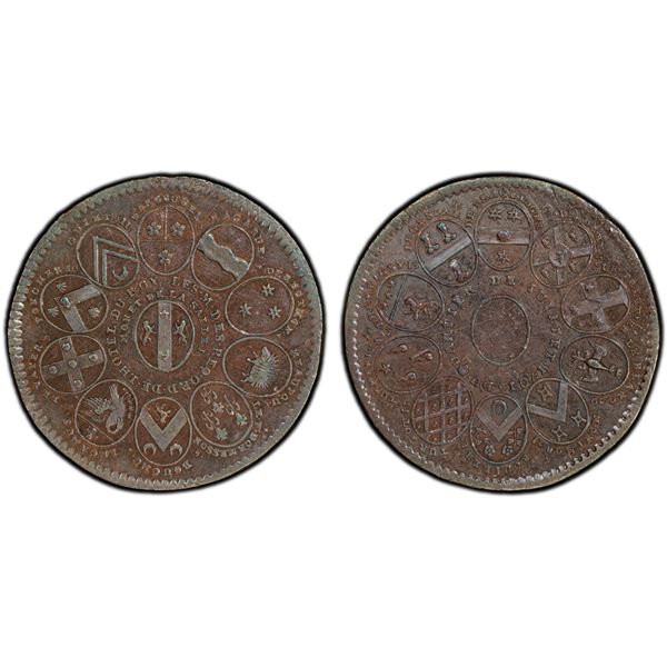 FRANCE: AE jeton, 1701, PCGS MS63