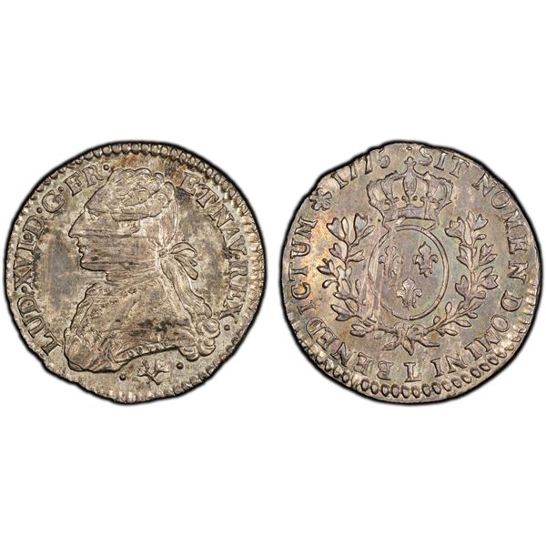 FRANCE: Louis XVI, 1774-1790, AR 1/10 écu (12 sols), Bayonne, 1775-L, PCGS MS62