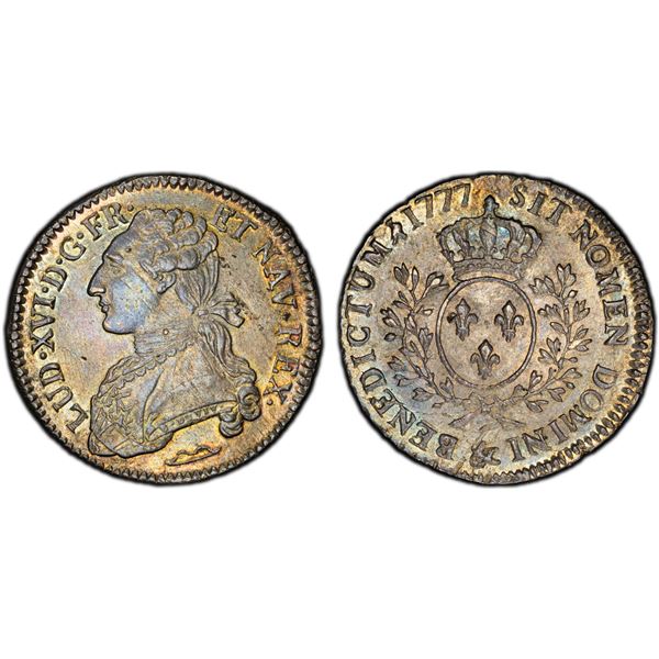FRANCE: Louis XVI, 1774-1790, AR 1/2 écu (44 sols), Aix, 1777-&, PCGS MS62