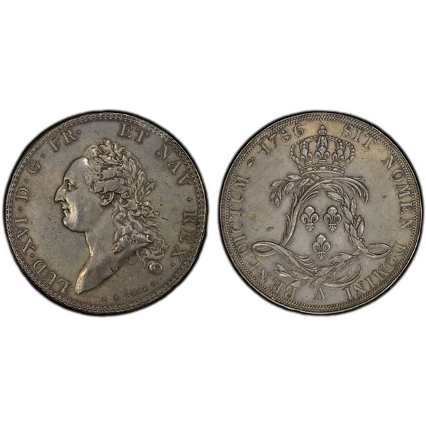 FRANCE: Louis XVI, 1774-1790, AR écu, Paris, 1786-A, PCGS Specimen 55