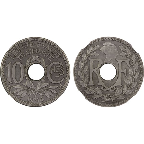 FRANCE: Republic, 5 centimes, 1914, NGC Unc details