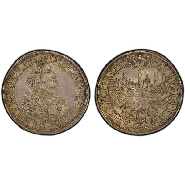 AUGSBURG: Free City, AR thaler, 1641/39, PCGS AU58