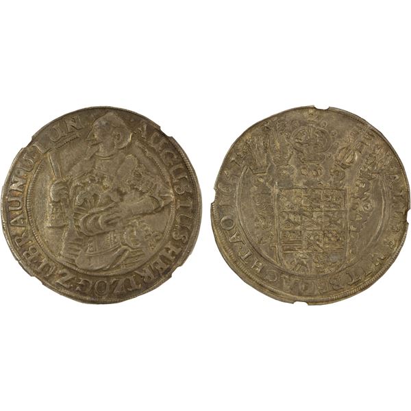 BRUNSWICK-WOLFENBÜTTEL: August II, 1634-1666, AR thaler, 1647, NGC AU58