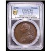 Image 2 : GREAT BRITAIN: George III, 1760-1820, AE medal (27.98g), 1760, PCGS Proof 63