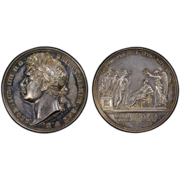 GREAT BRITAIN: George IV, 1820-1830, AR medal, 1821