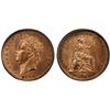 Image 1 : GREAT BRITAIN: George IV, 1820-1830, AE farthing, 1828, PCGS MS64 RB