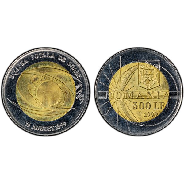 ROMANIA: Republic, 500 lei, 1999, PCGS Specimen 64