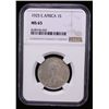 Image 2 : EAST AFRICA: George V, 1910-1936, AR shilling, 1925, NGC MS65