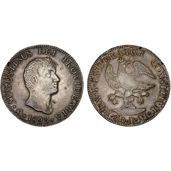 MEXICO: Augustin I Iturbide, 1822-1823, AR 8 reales, 1823-Mo, VF-XF