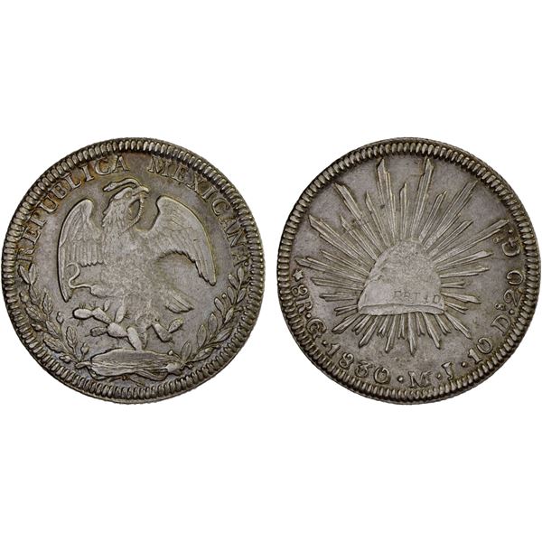 MEXICO: Republic, AR 8 reales (27.16g), 1829-Go, XF-AU