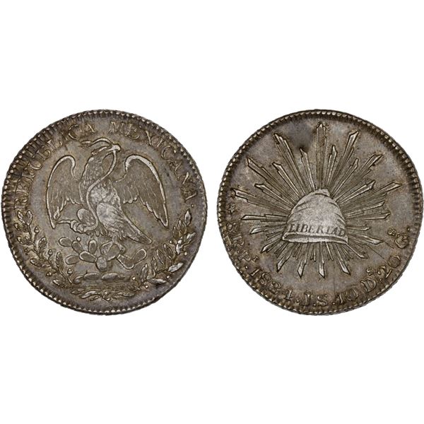 MEXICO: Republic, AR 8 reales (26.89g), San Luis Potosi, 1834-Pi, XF-AU
