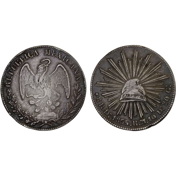 MEXICO: Republic, AR 8 reales (26.23g), 1835/4-Do, Choice VF