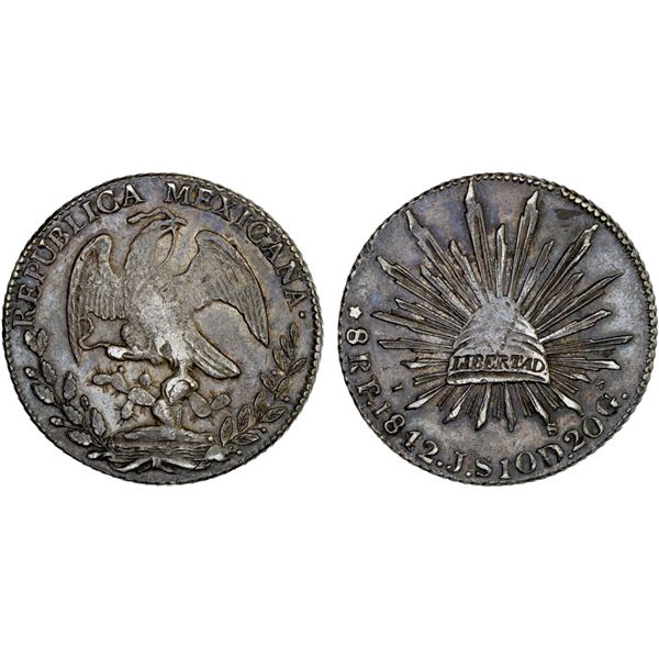 MEXICO: Republic, AR 8 reales (26.88g), San Luis Potosi, 1842-Pi, XF-AU