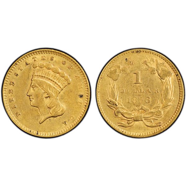 UNITED STATES: AV dollar, 1856, PCGS AU53