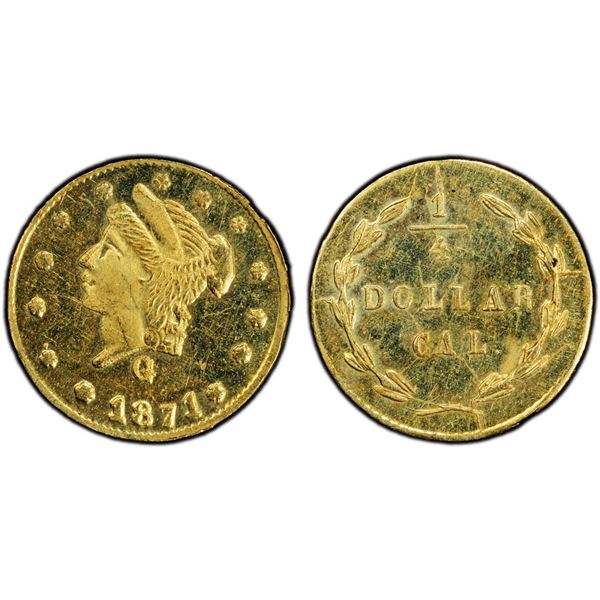 UNITED STATES: AV 1/4 dollar (0.26g), 1871, PCGS MS62