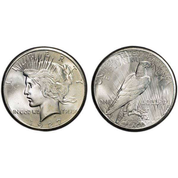 UNITED STATES: AR dollar, 1927, PCGS Unc details