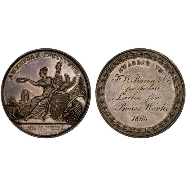 UNITED STATES: AR medal (50.77g), 1865, XF-AU