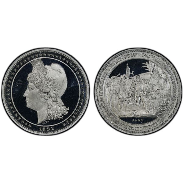 UNITED STATES: aluminum medal, 1892, PCGS PF65 Deep Cameo