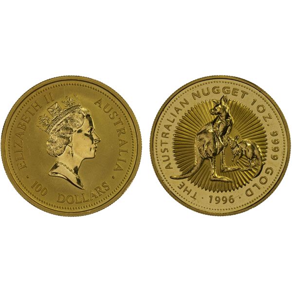 AUSTRALIA: Elizabeth II, 1952-2022, AV 100 dollars, 1996, BU