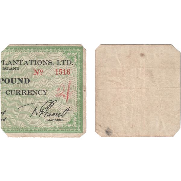 GILBERT & ELLICE ISLANDS: 2 shillings, Fanning Island, ND (1942), PCGS VF25