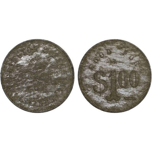 WASHINGTON & FANNING ISLAND: 1 dollar token, ND, XF