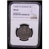Image 2 : BRITISH NORTH BORNEO: George V, 1910-1936, 5 cents, 1928-H, NGC MS66