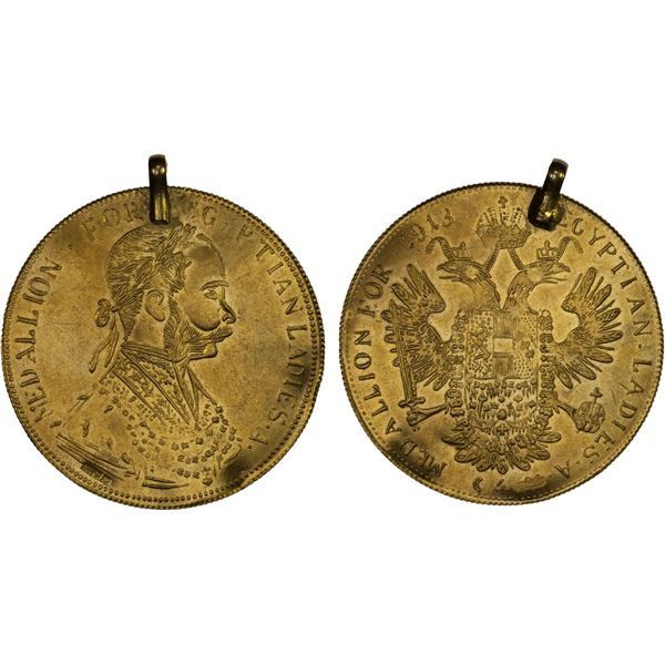 EGYPT: Jeweler's Issues, AV 4 ducat (9.57g), XF