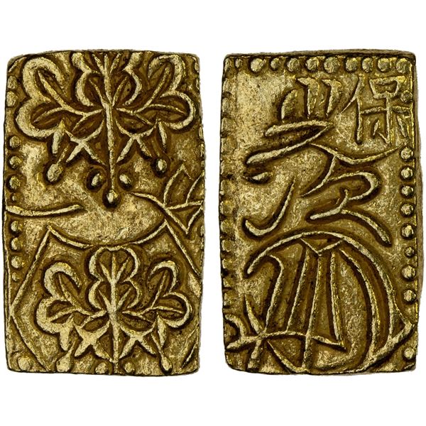 JAPAN: Tenpo, 1830-1844, AV bu (2.78g), Edo Mint, XF