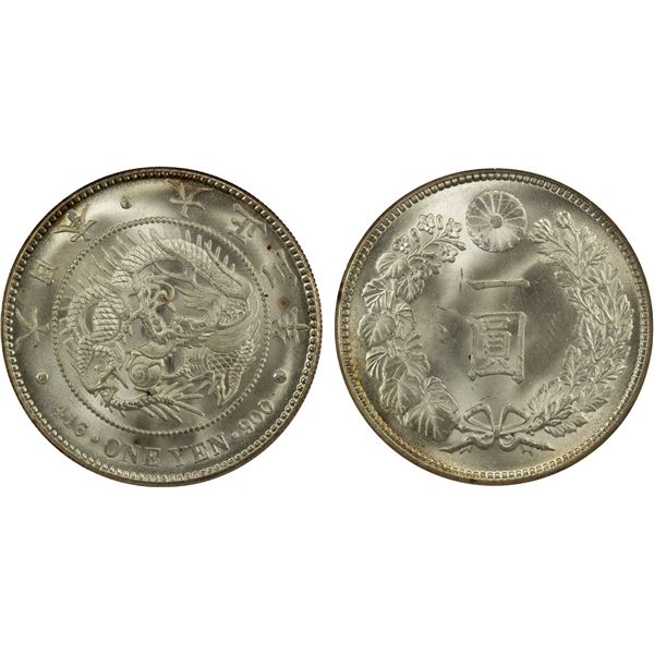 JAPAN: Taisho, 1912-1926, AR yen, year 3 (1914), NGC MS65
