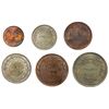 Image 2 : JORDAN: Hussain, 1952-1999, 6-coin specimen set, 1968/AH1387