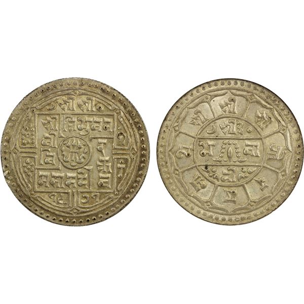 NEPAL: Tribhuvana Bir Bikram, 1911-1950, AR 4 mohars, VS1971, NGC MS64