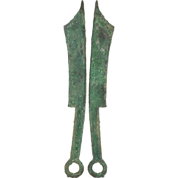 WARRING STATES: State of Yan, 600-400 BC, AE knife money, VF