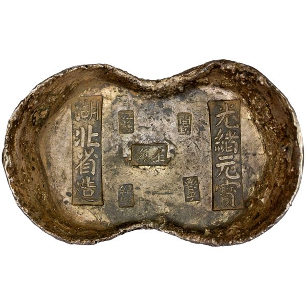 QING: Kuang Hsu, 1875-1908, AR 50 tael (liang) sycee (1868.2g), GBCA graded AU58