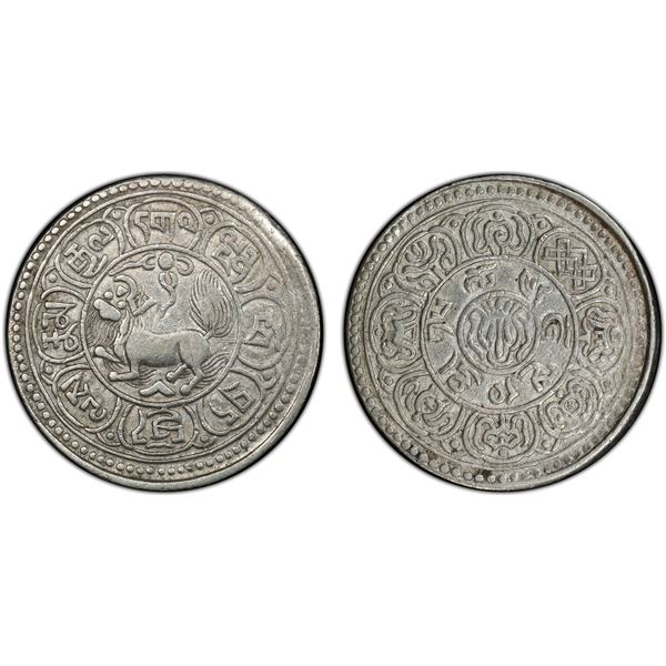 TIBET: AR 5 sho, Dode, BE 15-48 (1914), PCGS AU50