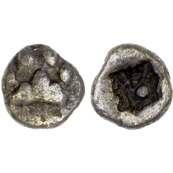 ASIA MINOR: Uncertain Mint, AR hemiobol (0.24g), ca. 550-500 BC, VF