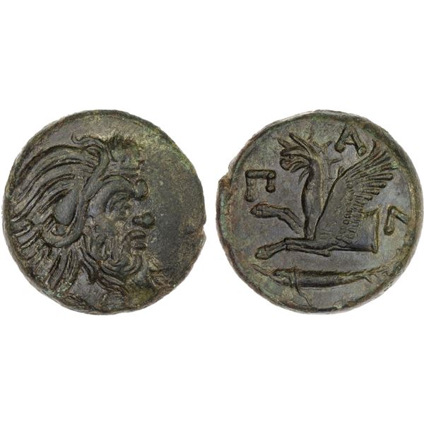 BOSPOROS: Pantikapaion, AE22 (8.72g), ca. 310-303 BC, XF