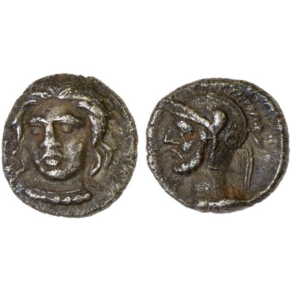 CILICIA: Tarsos, temp. Pharnabazos & Datames, AR obol (0.75g), ca. 380-360 BC, Choice VF