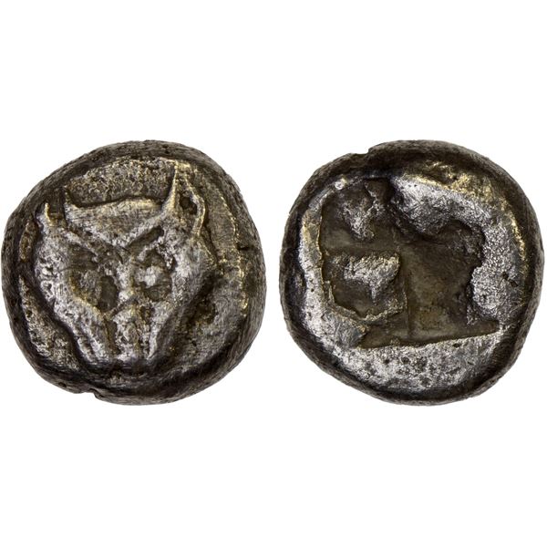 LESBOS: Uncertain Mint, AR 1/6 stater (2.02g), ca. 550-440 BC, VF