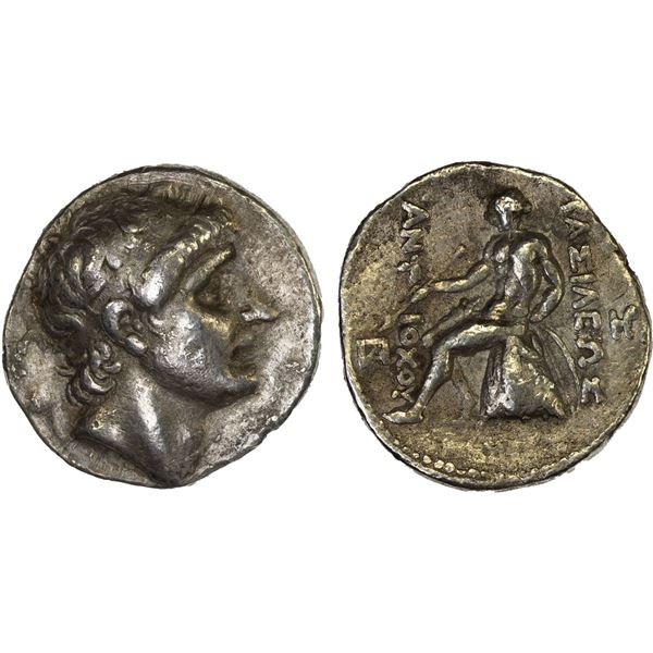 SELEUKID KINGDOM: Antiochos I Soter, 281-261 BC, AR tetradrachm (15.04g), Seleukia on the Tigris, VF