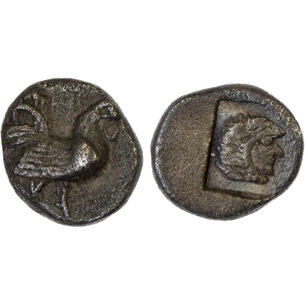 THRACE: Dikaia, AR obol (1.01g), ca. 480-450 BC, Choice VF
