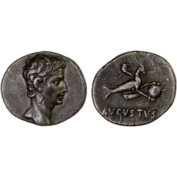 ROMAN EMPIRE: Augustus, 27 BC-14 AD, AR denarius (3.43g), Colonia Patricia (Corduba), 18-17 BC, Choi